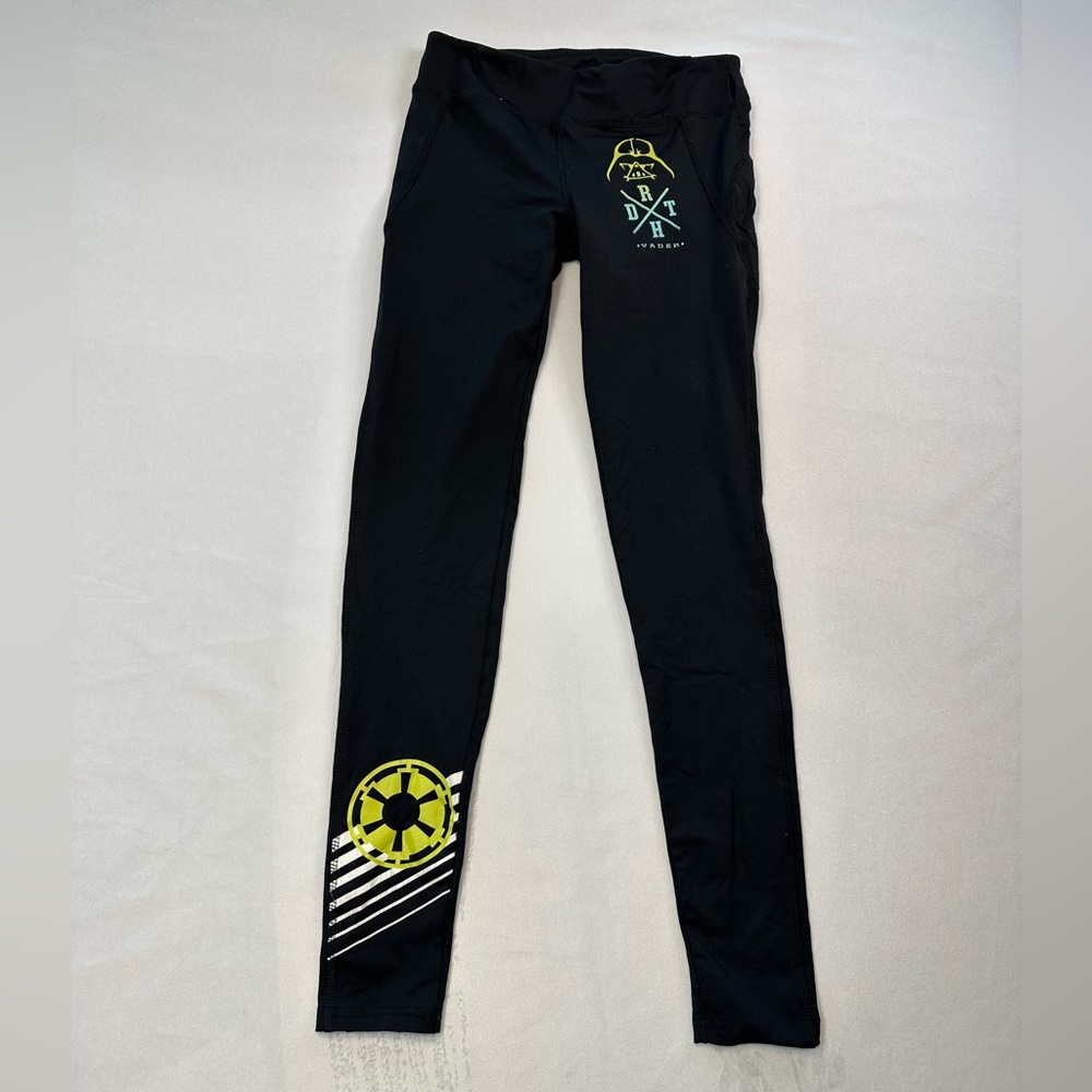 Darth Vader Galactic Empire Star Wars Womens Leggings‎ Black Stretch Pull On XS